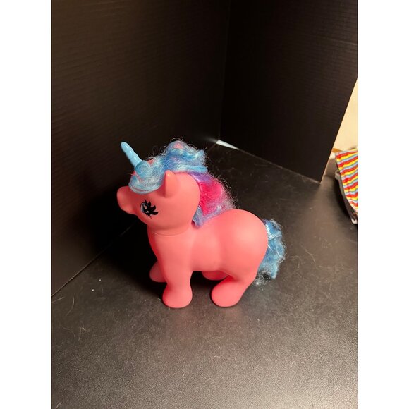 Vtg Gi Go Pony Wonderland Large Unicorn Pink blue horn Rainbow Cutie Mark READ - Picture 11 of 14